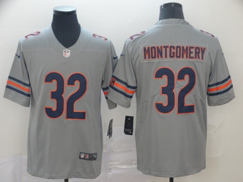 Men's Chicago Bears David Montgomery #32 Gray Jersey